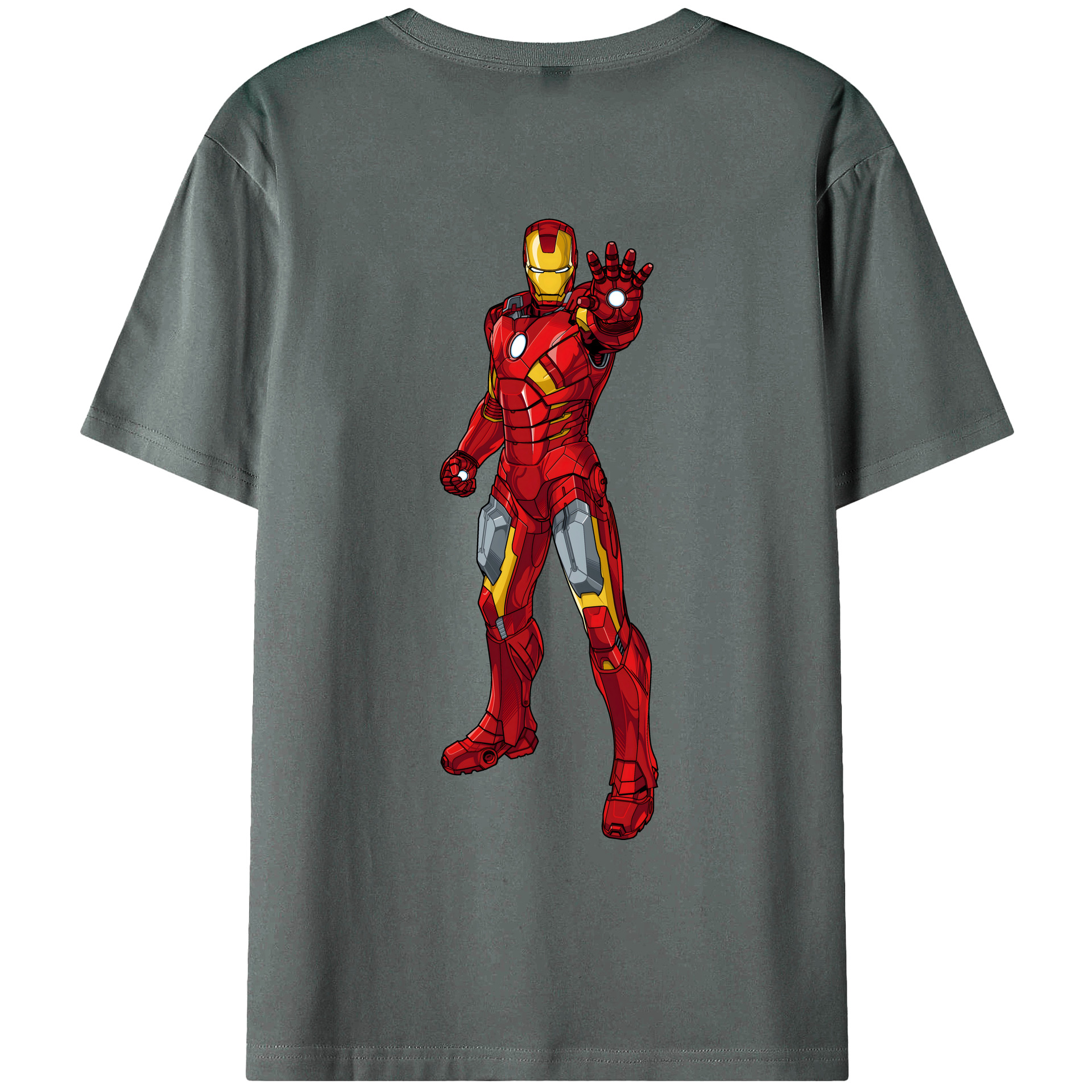 （画像用） アベンジャーズ The Avengers 綿100％ メンズ半袖Tシャツ（バックプリント） 通気性